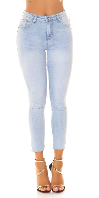 Musthave basic hoge taille push-up jeans blauw